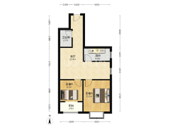 天保绿城 2室2厅 南 北-涿州天保绿城户型图