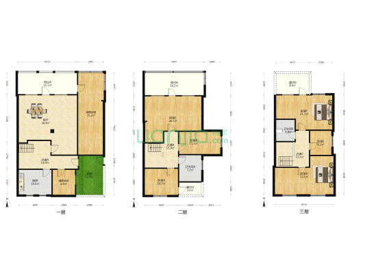 翠泉别墅 6室1厅2卫 258平方