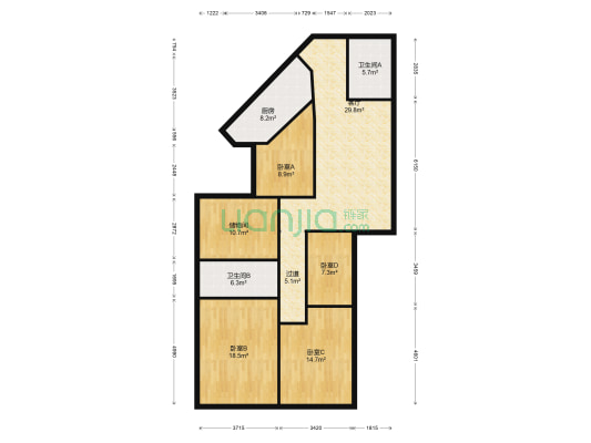 朝晖新城 4室1厅2卫 150平方