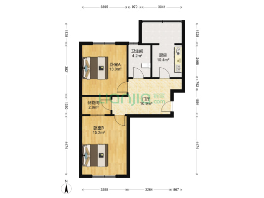 龙涤小区 2室0厅1卫 73平方