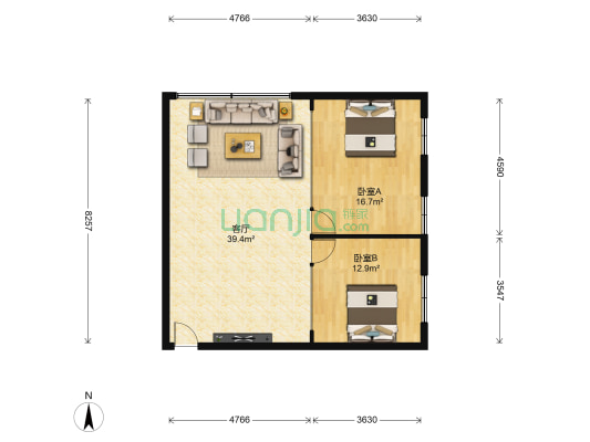 中广大厦 2室1厅0卫 101平方