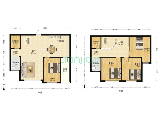 永荣拉菲郡二区 4室1厅2卫 108平方