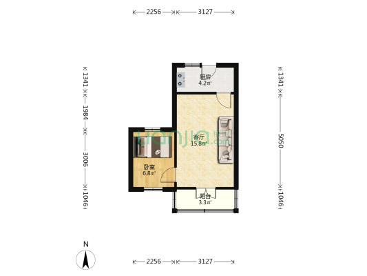 中山路181号 1室1厅0卫 40平方
