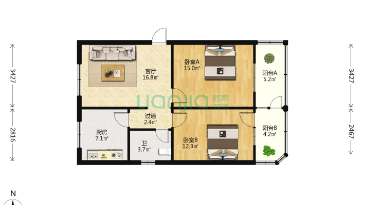 万里运输家属院二手房实景图