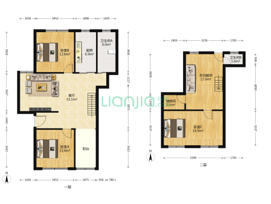 凌兆新村(上浦路480弄) 4室1厅2卫 148平方