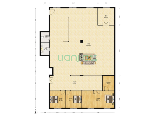 雅安光电创业园 3室2厅1卫 460平方