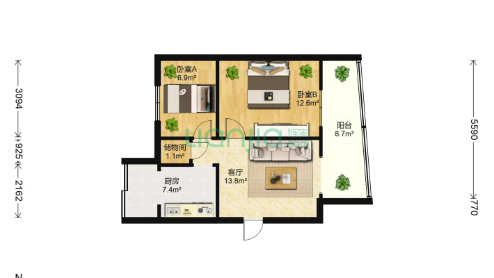 云南省第三建筑工程公司（新闻路）二手房实景图