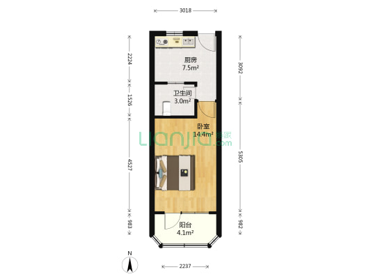 虬江路909弄 1室0厅1卫 35平方