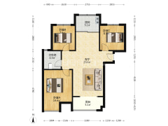 天伦湾  南北通透三居室   精装修  业主诚意出-涿州天伦湾一期户型图