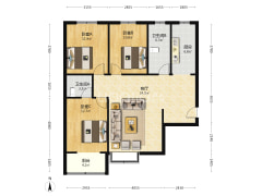 南北通透三居室  户型方正无浪费-涿州联合七号院户型图