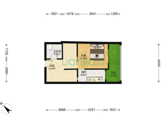 香木林加州国际 1室0厅1卫 43平方
