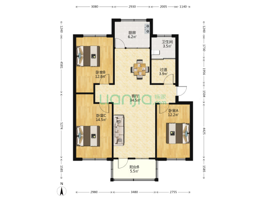 驻马店市商务局第一家属院 3室1厅1卫 111平方