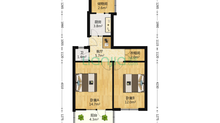 五段104宿舍二手房实景图