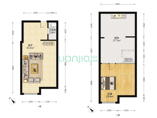 金爵万象 1室1厅1卫 83平方