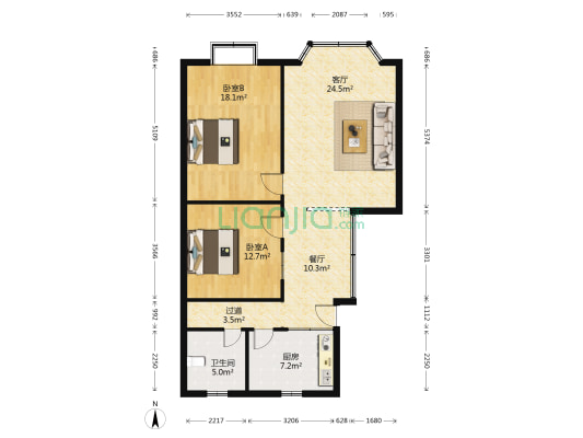 东湖四巷 2室2厅1卫 408平方
