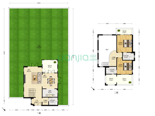 莫扎特庄园 2室2厅3卫 123平方