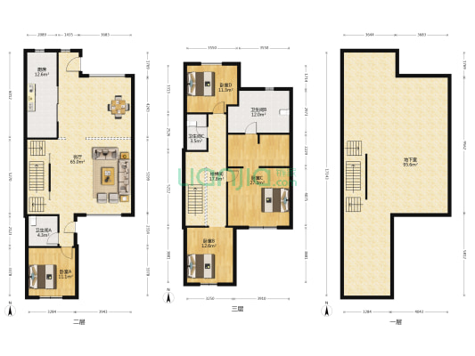 中惠团泊湾 4室1厅3卫 334平方