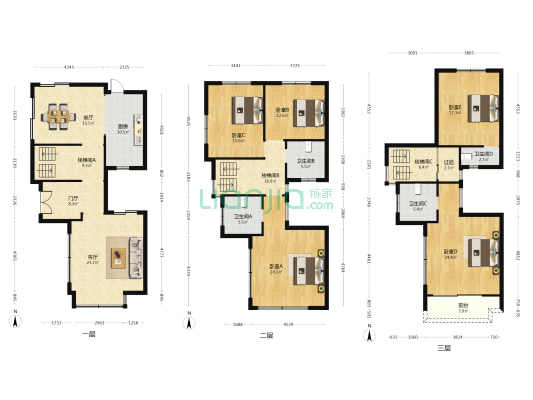 张江汤臣豪园(一期)(别墅) 5室2厅4卫 245平方