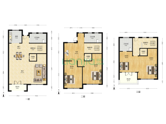 崇德华府 5室2厅3卫 251平方