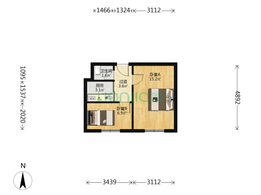 六安里(滨海新区) 2室0厅1卫 41平方
