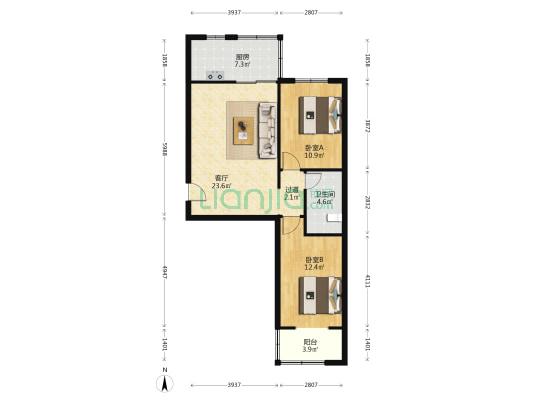 宏远碧萝湾 2室1厅1卫 88平方