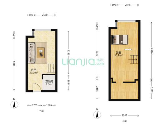 东亚翰林世家 1室1厅1卫 37平方
