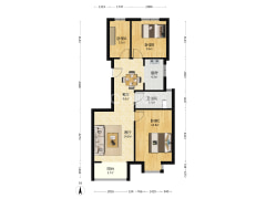 南北通透，全天采光，无遮挡，房本满二，随时过户-涿州天地新城户型图