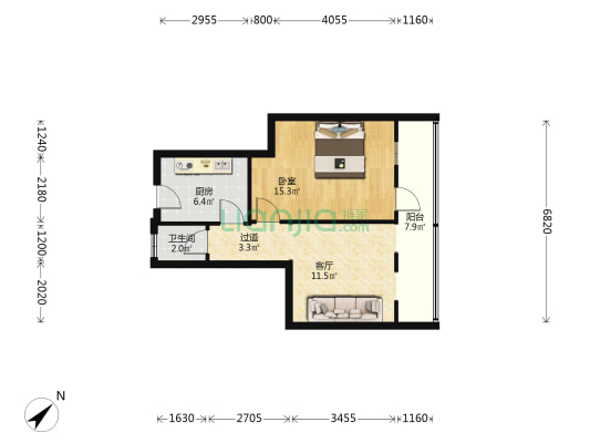 五层街31号 1室1厅1卫 42平方