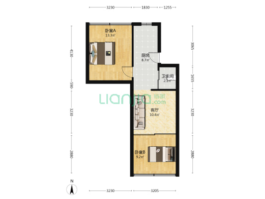 天主堂巷 2室1厅1卫 59平方