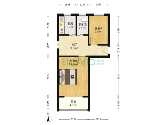 苜卫路19号 2室1厅1卫 50平方