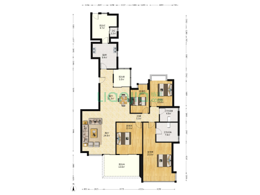 誉峰 4室2厅3卫 213平方