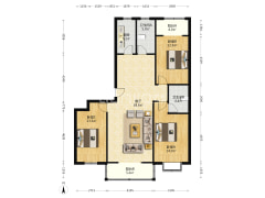 户型通透， 一梯两户， 交通便利。满五-涿州天龙小区户型图