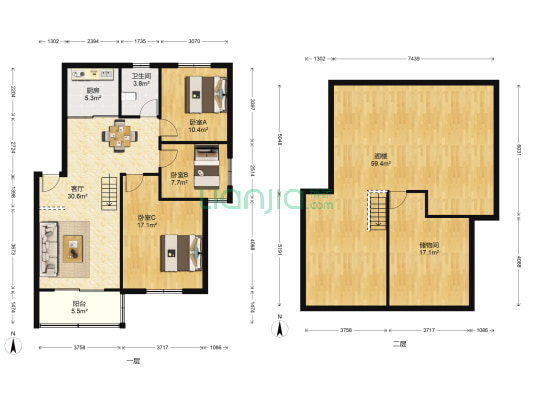 草芳新苑 3室1厅1卫 99平方