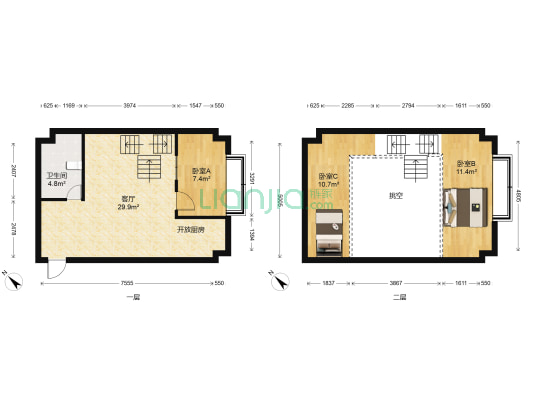 榆海小区 3室1厅1卫 58平方