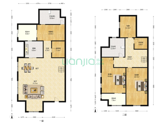 美达檀香山南区 3室1厅2卫 225平方