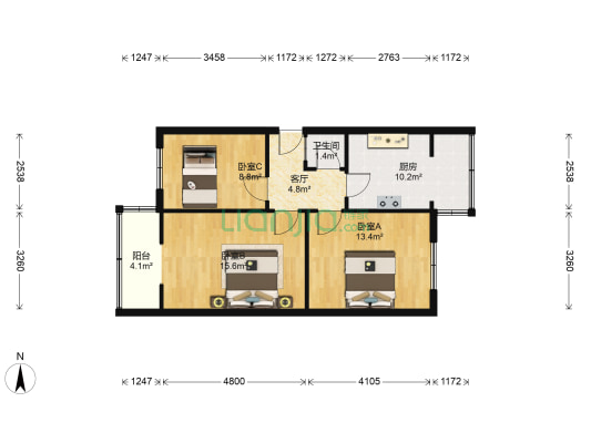 宏济中路39号 3室1厅1卫 63平方