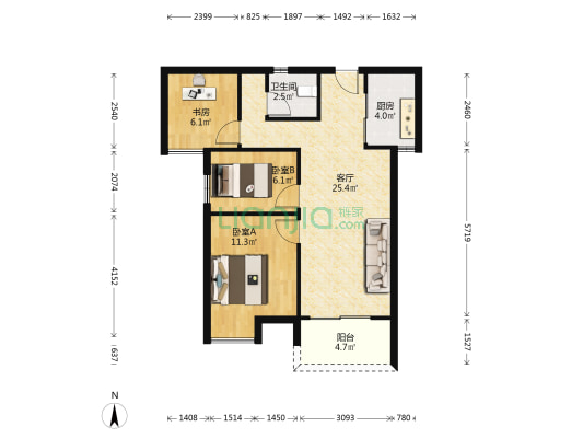 翔安金茂悦 3室1厅1卫 82平方