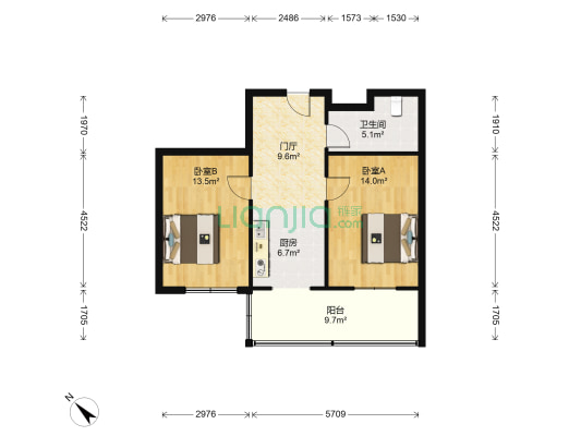 通达街铁路小区 2室0厅1卫 81平方