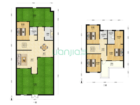 凤蝶苑 4室2厅3卫 155平方