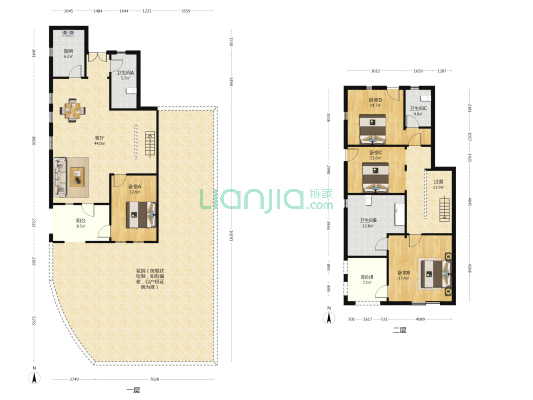 绿色港湾达利庄园 4室1厅3卫 279平方