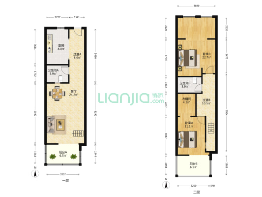 华融和生朗庭 2室1厅2卫 56平方
