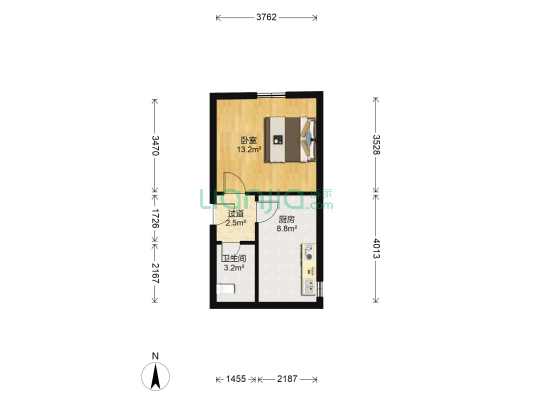 包头路 1室0厅1卫 65平方