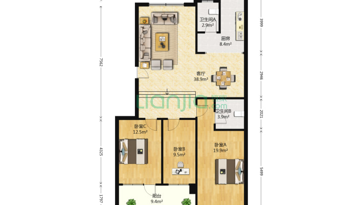 卫计委宿舍二手房实景图