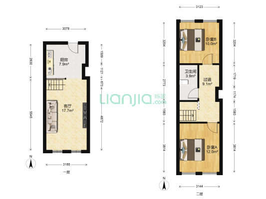 御景云城 2室1厅1卫 48平方
