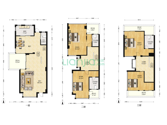 泰禾红树林 4室1厅4卫 210平方