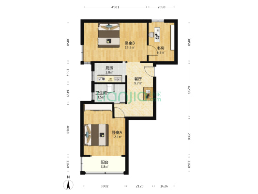 怒江路76弄 3室1厅1卫 67平方