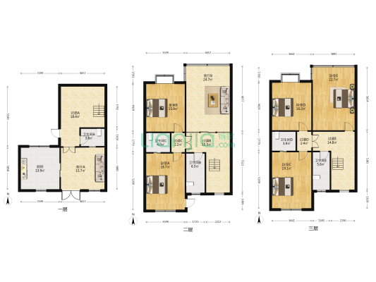 金沙花园 5室2厅5卫 278平方