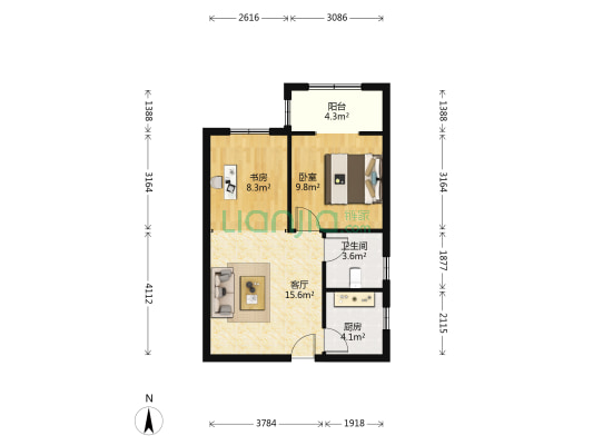 丰硕佳园 2室1厅1卫 61平方