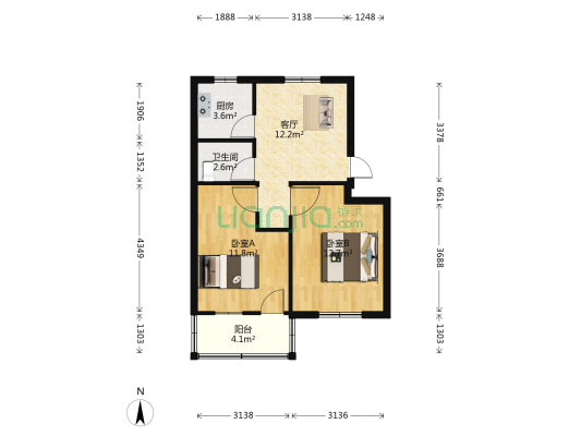 绍钢二邨 2室1厅1卫 62平方