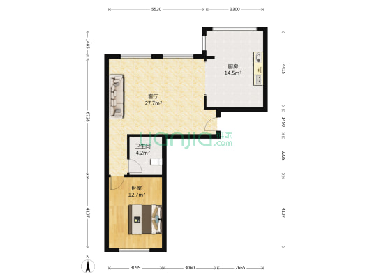 辰能·溪树河谷 1室1厅1卫 98平方